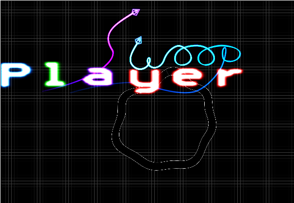 The world "Player" spelled out